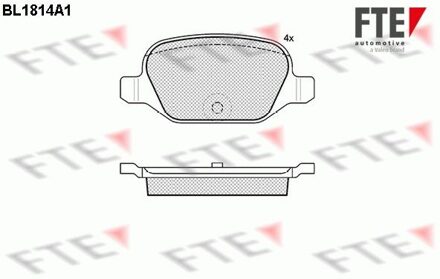 Abarth Remblokken set BL1814A1