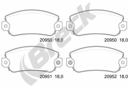 Abarth Remblokkenset, schijfrem 209500070210