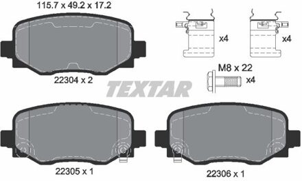 Abarth Remblokkenset, schijfrem 2230401