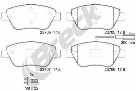 Abarth Remblokkenset, schijfrem 237050070110