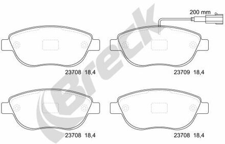 Abarth Remblokkenset, schijfrem 237080070110