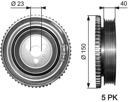 Abarth Riemschijf, krukas DriveAlign® TVD1052