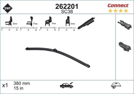 Abarth SC38 Ruitenwissers Voor 38CM 262201