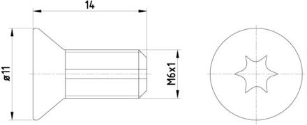 Abarth Schroef, remschijf 2 stuks TPM0012