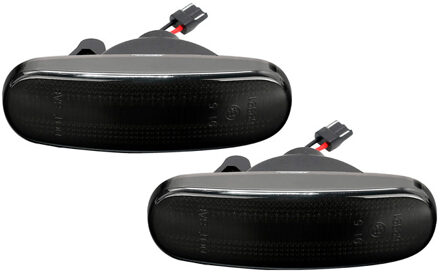 Abarth Set LED Zijknipperlichten passend voor Abarth/Fiat diverse modellen - Rookgrijs- incl. Dynamic Runni DLFIL02LS