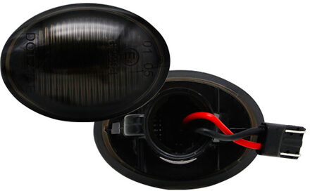 Abarth Set LED Zijknipperlichten passend voor Alfa/Fiat/Ford/Lancia diverse modellen - Rookgrijs- incl. Dyn DLFIL01LS