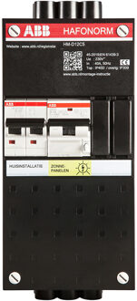ABB Groepenkast Hafonorm - Installatiekast PV aansluiting PV 16A 1-fase totaal max 40A 1-fase - 1SPN004000F0020