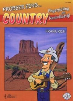 Abc Uitgeverij Probeer eens ... country gitaar + Audio CD - Boek Frank Rich (9069113775)