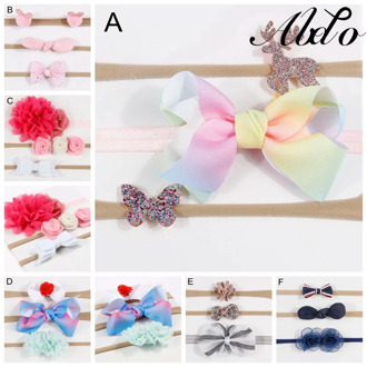 ABDO 3Pcs Toddler Infant Baby Girl Headwear Elastic Baby Headbands Newborn Infant Hair Accessories Hai Girls Cute Hair Bands