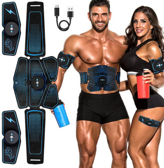 Abdominal Muscle Stimulator Trainer EMS Abs Fitness Equipment Training Gear Muscles Electrostimulator Toner Exercise At Home Gym