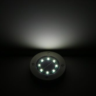 ABEDOE 4 stks Waterdichte LED Ondergrondse Licht 8 LED Zonne-energie Begraven Licht Oplaadbare Voor Tuin Yard Cold wit