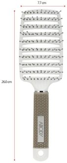 Abody Nylon Detangle Hairbrush Women Hair Scalp Massage Comb Paddle Hair Brush Wet Hair Brush for Hairdressing Salon White