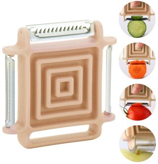 ABRA-3 in 1 Dunschiller voor Aardappel Tomaat Wortel Courgette Peelers met Swivel Gekarteld Plastic