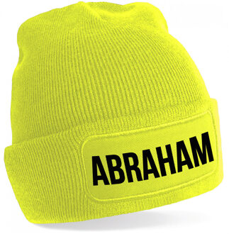 Abraham muts unisex one size - Geel One size