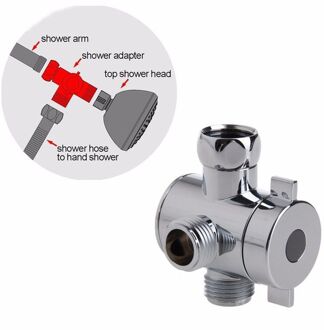 ABS 3 manier Omschakelklep Water Separator Douche Tee Adapter Verstelbare Douchekop Omschakelklep Badkamer Accessoires