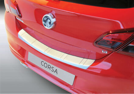 ABS Achterbumper beschermlijst passend voor Opel Corsa E 3/5 deurs 12/2014- Zwart 'Ribbed'