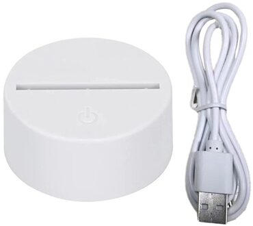Abs Acryl 3D Led Nachtlampje Lamp Base Stand Zwart Met Power Adapter Usb Kabel + Afstandsbediening Voor Decoraties