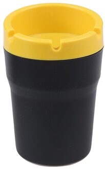 ABS Auto Asbak Draagbare Pocket Asbak Ash Tray Opbergdoos Organizer Woonkamer Home Office Badkamer Bureau Asbakken Geel