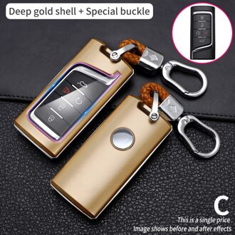 Abs Carbon Fibecar Afstandsbediening Sleutel Volledige Cover Case Voor Gac Trumpchi GS7 GS8 GM8 GS5 GA6 GM6 auto Smart Key Shell Holder Fob diep goud