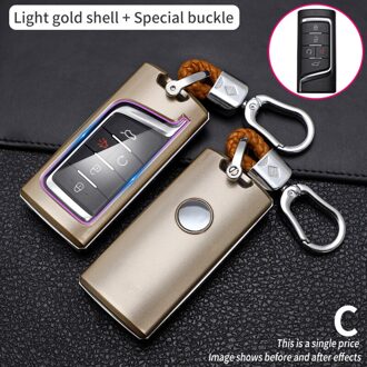 Abs Carbon Fibecar Afstandsbediening Sleutel Volledige Cover Case Voor Gac Trumpchi GS7 GS8 GM8 GS5 GA6 GM6 auto Smart Key Shell Holder Fob licht goud