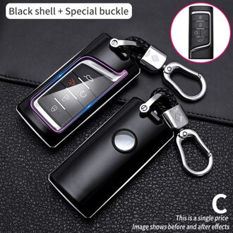 Abs Carbon Fibecar Afstandsbediening Sleutel Volledige Cover Case Voor Gac Trumpchi GS7 GS8 GM8 GS5 GA6 GM6 auto Smart Key Shell Holder Fob zwart