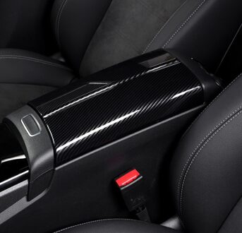 Abs Centrale Armsteun Opbergdoos Panel Decoratie Cover Trim 2 Stuks Voor Mercedes Benz A-klasse A180 200 Carbon fiber Kleur koolstof friber