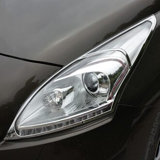 Abs Chrome Koplamp Lamp Cover Voor Peugeot 3008 Auto Styling