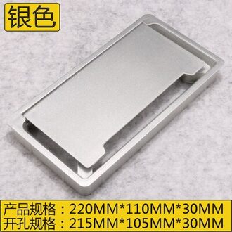 Abs Kabel Gat Covers Basis Rechthoek Tafel Kabel Outlet Computer Kabeldoorvoerklep Draad Bescherming Organizer Meubels Hardware Zilver