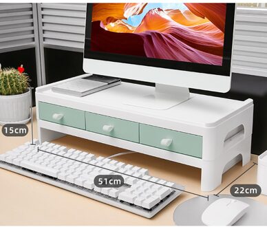 Abs Lade Soort Desktop Computer Houder Notebook Pen Opbergdoos Make Lippenstift Plank School Office Accessoires Briefpapier type A groen