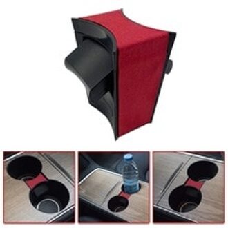 Abs Met Suede Rood Water Bekerhouder Divider Limiter Insert Voor Tesla Model 3 Model Y