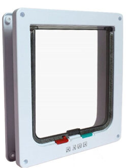 Abs Plastic S/M/L/Xl Dier Kleine Kat Hond Poort Deur 4 Way Locking Kat beveiliging Flap Deur Intellgent Controle Kat Huisdier Deur