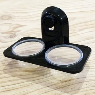 Abs Reptiel Tank Voedsel Water Voeden Kom Terrarium Pot Fokken Doos Houder Schotel Kleine Reptiel Muur Gemonteerde Voedsel kom Water B dubbele boxes Screw