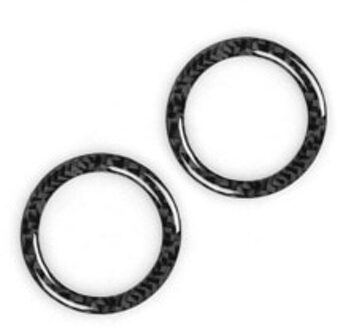 Abs Sound Speaker Trim Ring Zwarte Auto Carbon Fiber Front Deur Geluid Speaker Onderdelen Exterieur