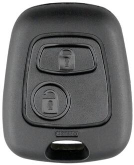 ABS Zwart 2 Knoppen Afstandsbediening Auto Sleutelhanger Auto Case Blanco Sleutel Shell voor Peugeot 206 Afstandsbediening Sleutel Behuizing vervanging 45*36*16mm