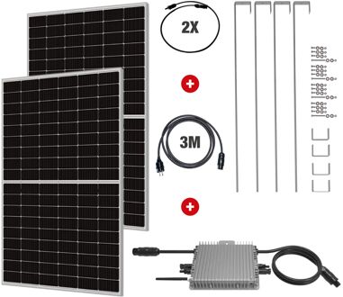 Absaar Premium Zonnepanelen Set 820w Met 600w Omvormer Plug&play