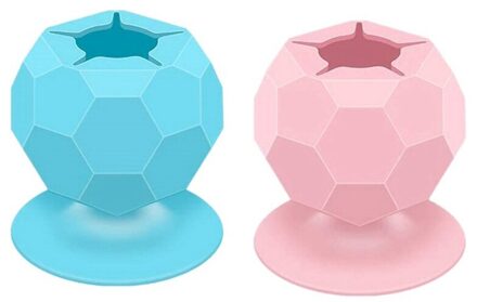 Absf 2 Pcs Afgezogen Vinyl Wieden Schroot Collector Siliconen Zuignappen Voor Vinyl Weggooit Ambacht Wieden Gereedschap Houder Set blauw roze