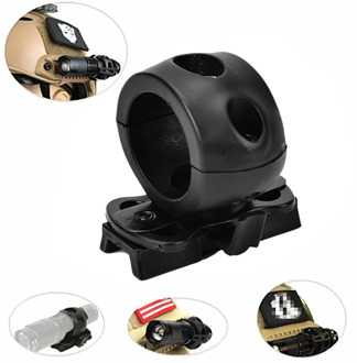 ABSF Quick Release Flashlight Clamp Holder Mount for Fast Helmet Universal (FAST, MICH, IBH, etc. with Rail Helmet) 2.5cm Diamet