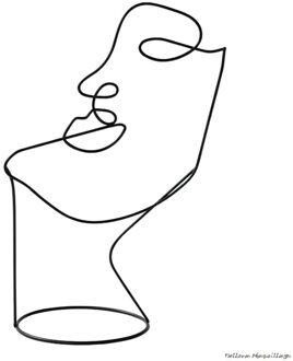 Abstract Black Metal Figuur Gezicht Ornamenten Home Decor Moderne Decoratieve Figuur Art Decor Standbeeld Abstracte Decoratie Voor Thuis 1