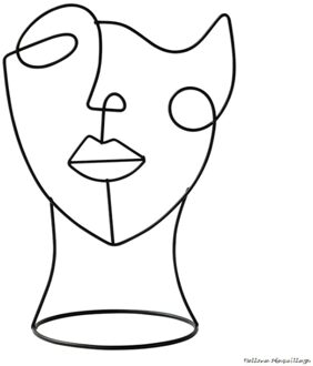 Abstract Black Metal Figuur Gezicht Ornamenten Home Decor Moderne Decoratieve Figuur Art Decor Standbeeld Abstracte Decoratie Voor Thuis 2
