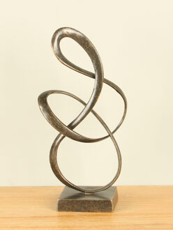 Abstract bronzen sculptuur Eternity, 30 cm