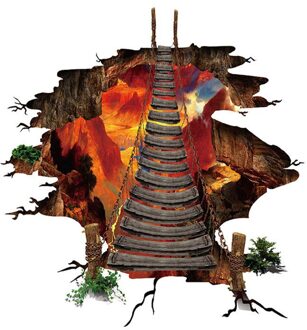 Abstract Cliff Trappen Dolfijn Cosmic Space 3D Effect Vloer Muursticker Home Decor Kinderen Slaapkamer Decals Woondecoratie 7524