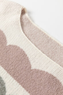 Abstract Gestreepte Brei Pullove Ivoor