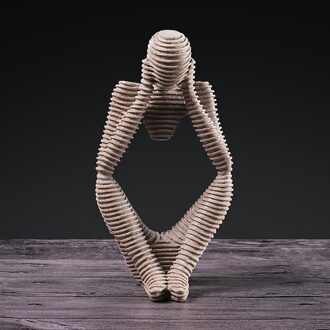 Abstract Karakter Standbeeld Denker Sculptuur Zandsteen Decoratie Kantoor Valentijnsdag Mensen Ambachten Thuis Boekenplank Decor Texture-C