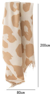 Abstract Luipaardprint Sjaal Ivoor