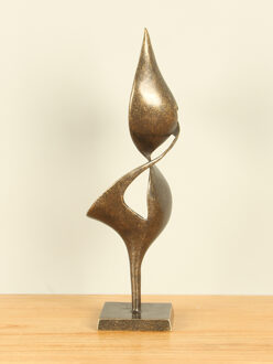 Abstract sculptuur brons Vlammend, 39 cm
