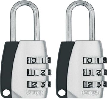 ABUS Combinatieslot Tcz2/20 - Zink Voor Kluisje - Behuizing 20 Mm - Set Van 2 Stuks