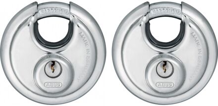 ABUS Discusslot Met Sleutel Tkdi26/70 - Rvs Hoge Veiligheid Waterbestendig - Diameter 70mm - Set Van 2 Stuks