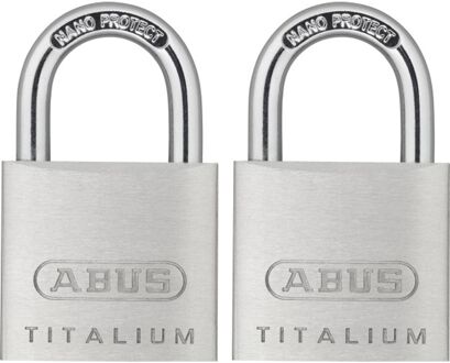 ABUS Hangslot Met Sleutel Titalium Tkti23/30 - Aluminium Voor Poort En Kluisje - Behuizing 30mm