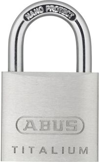 ABUS Hangslot Met Sleutel Titalium Tkti23/30 - Aluminium Voor Poort, Voor Kluisje - Behuizing 30mm