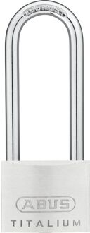 ABUS Hangslot Met Sleutel Titalium Tkti25/50hb80 - Aluminium Voor Poort, Lange Beugel - Behuizing 50 Mm, Beugel 80 Mm